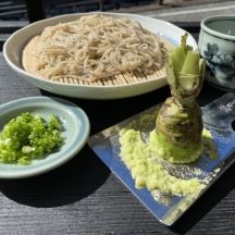 蕎麦の実も自家栽培！梅ヶ島産最高級本わさびでいただく絶品手打ちそば