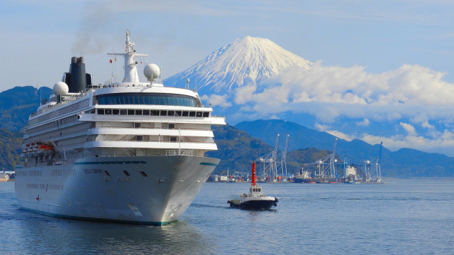 船からの富士山（駿河湾フェリー・富士山清水みなとクルーズ）