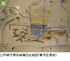 江戸時代用宗城周辺古地図（駿河区用宗）